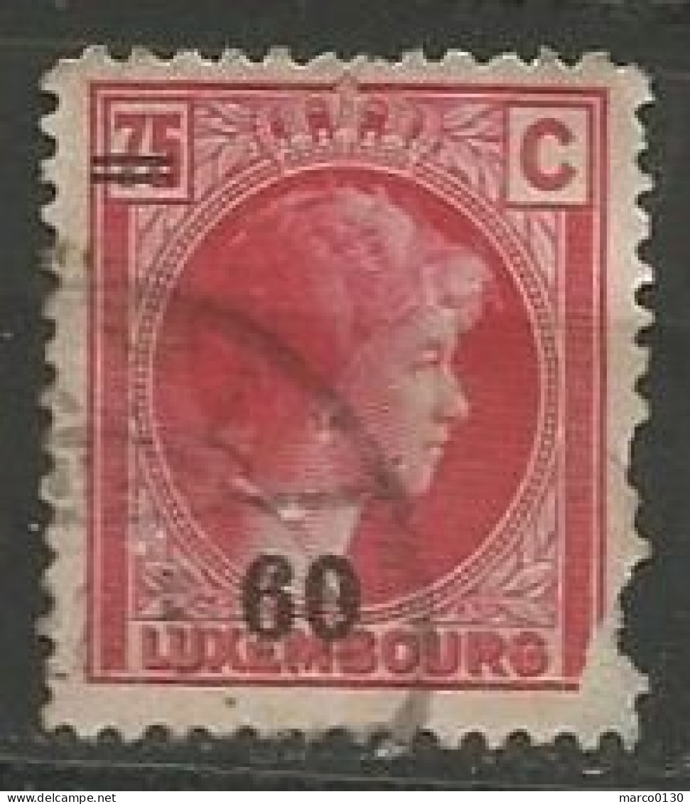 LUXEMBOURG N° 204 OBLITERE - 1926-39 Charlotte Di Profilo Destro