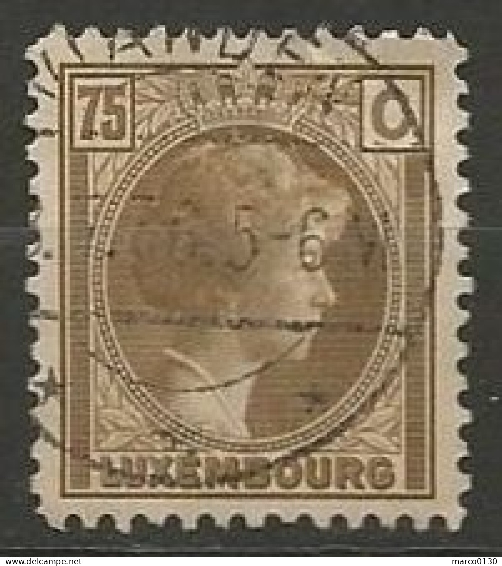 LUXEMBOURG N° 176 OBLITERE - 1926-39 Charlotte De Perfíl Derecho