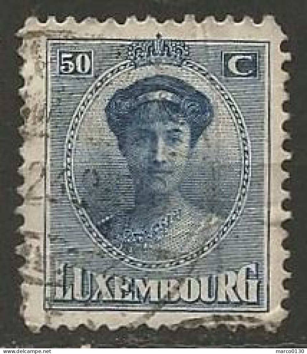 LUXEMBOURG N° 129 OBLITERE - 1921-27 Charlotte Voorzijde