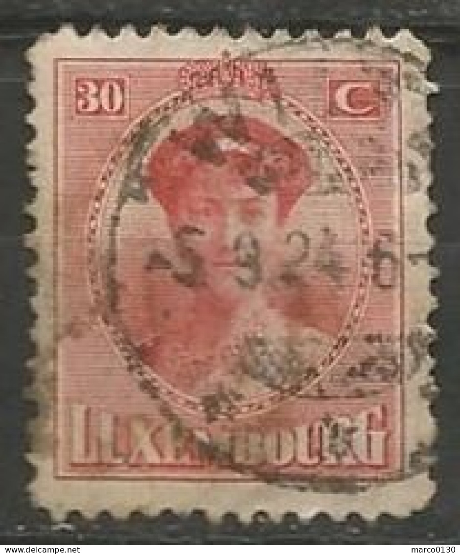 LUXEMBOURG N° 127 OBLITERE - 1921-27 Charlotte Voorzijde