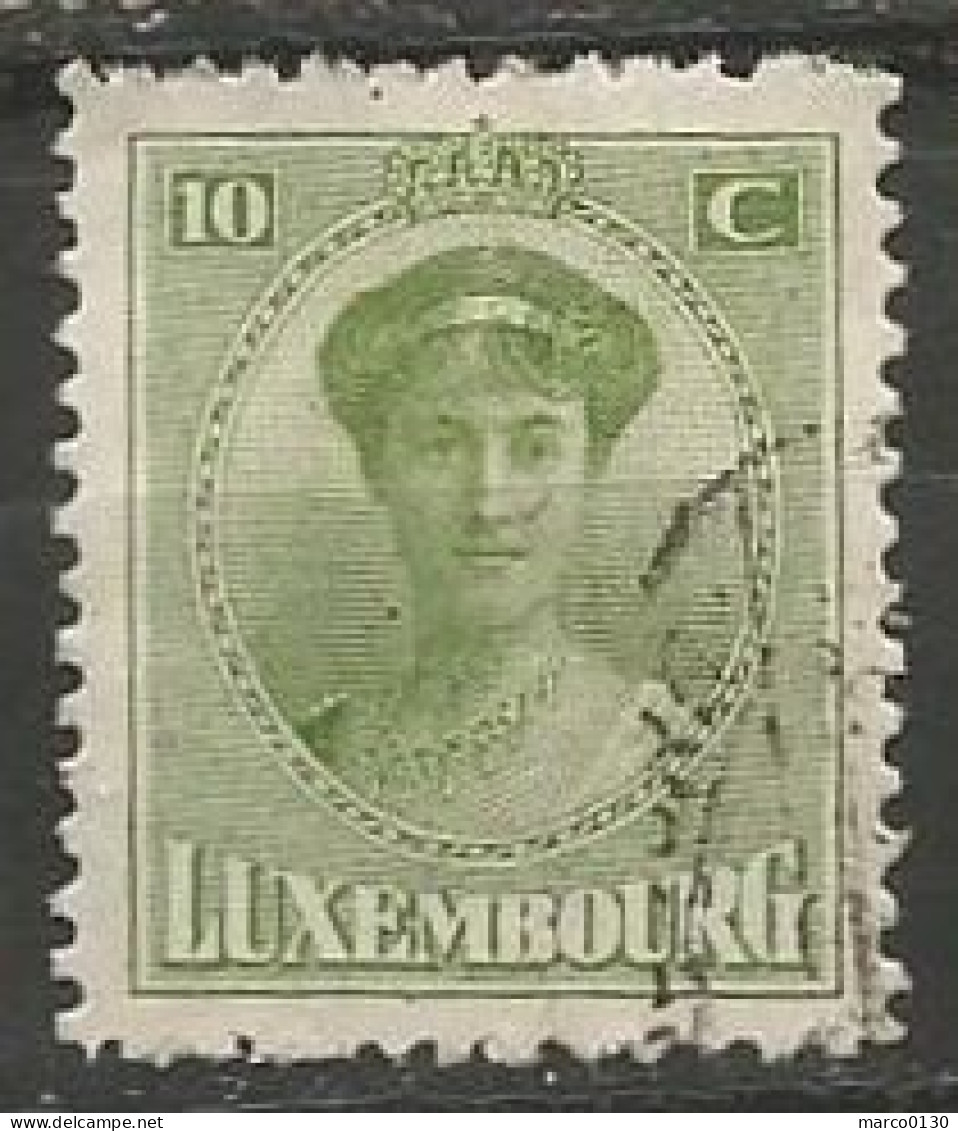 LUXEMBOURG N° 122 OBLITERE - 1921-27 Charlotte Frontansicht