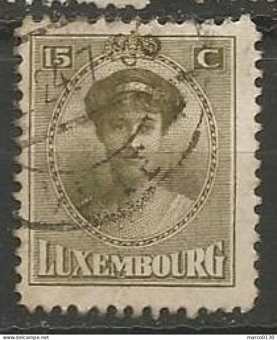 LUXEMBOURG N° 124 OBLITERE - 1921-27 Charlotte Front Side