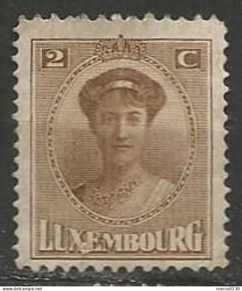 LUXEMBOURG N° 119 OBLITERE - 1921-27 Charlotte Voorzijde