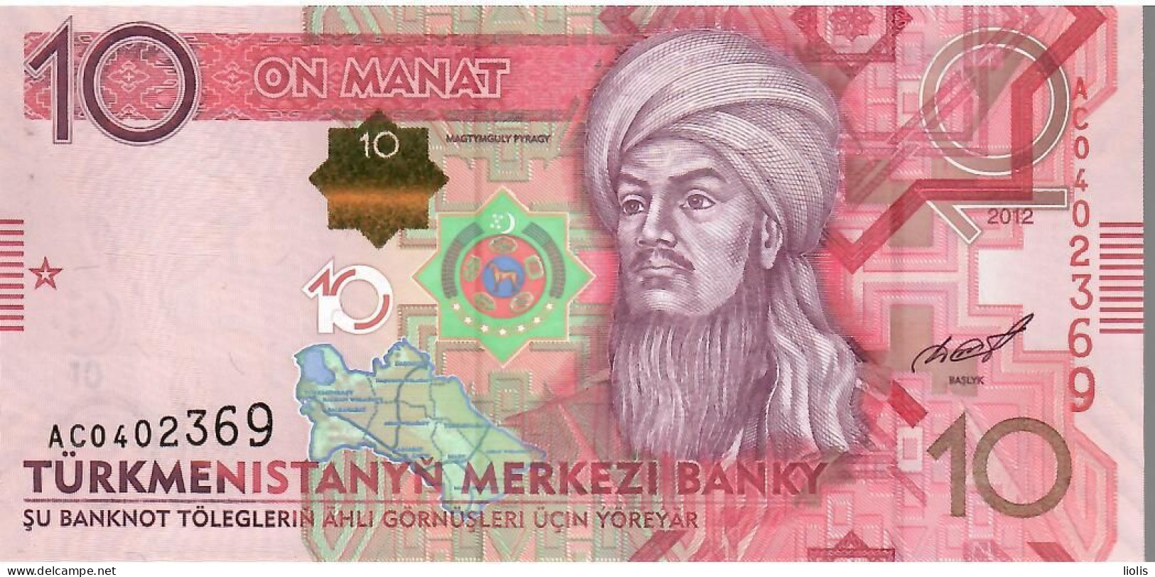 Turkmenistan  P-31  10 Manat    2012  UNC - Turkmenistán