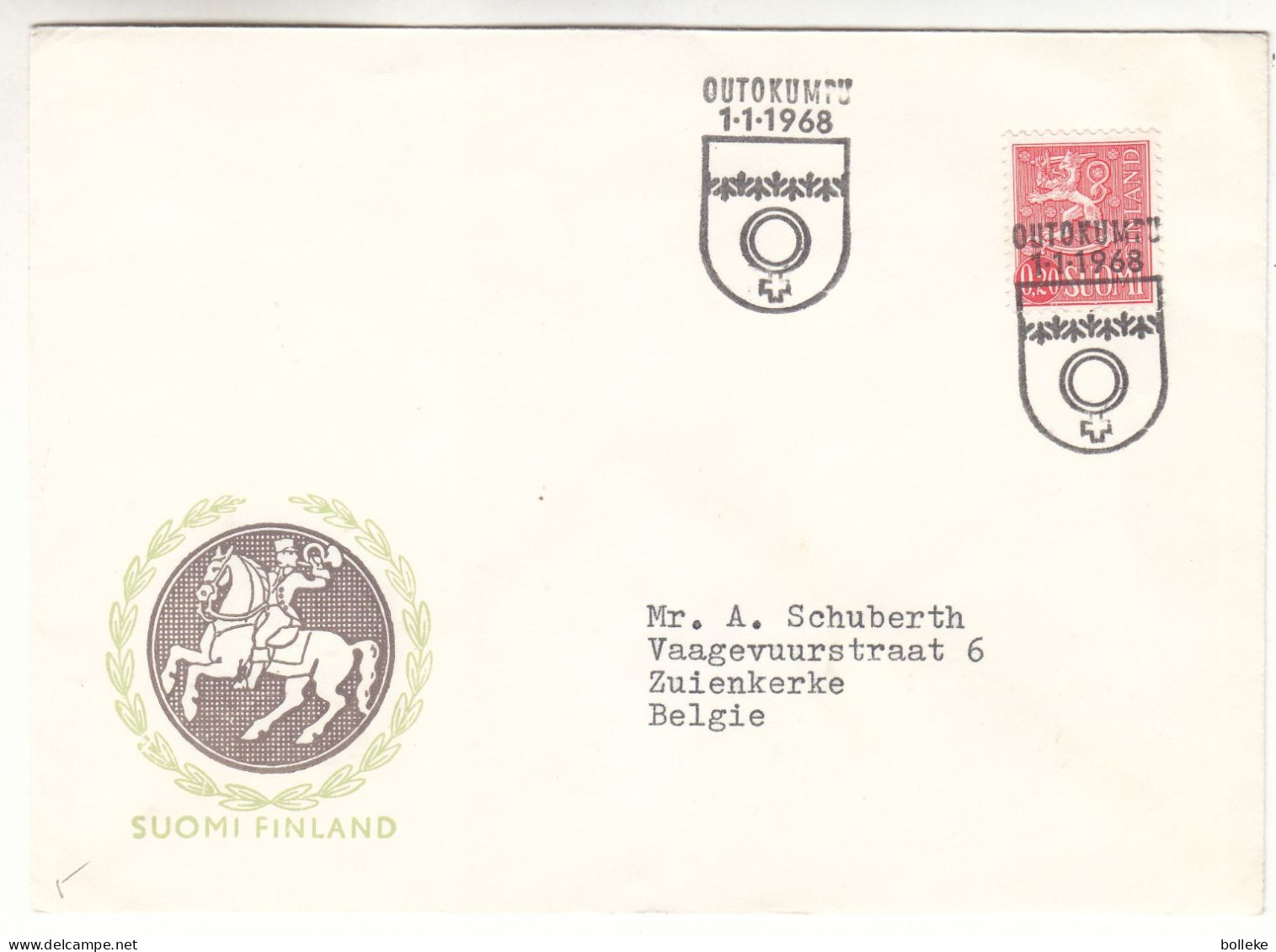 Finlande - Lettre De 1968 - Oblit Autokumpu - - Cartas & Documentos