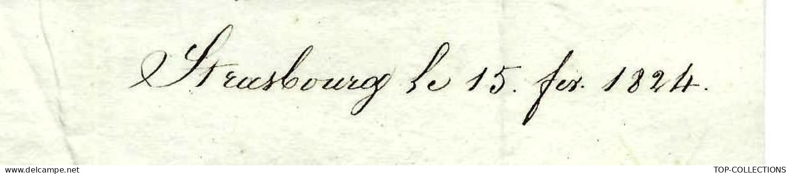1824  GARANCE  Sign . Perrey Strasbourg TRANSPORT Barils De  Garance Pour Pagaenetto à Haguenau Bas Rhin  V. HISTORIQUE - 1800 – 1899