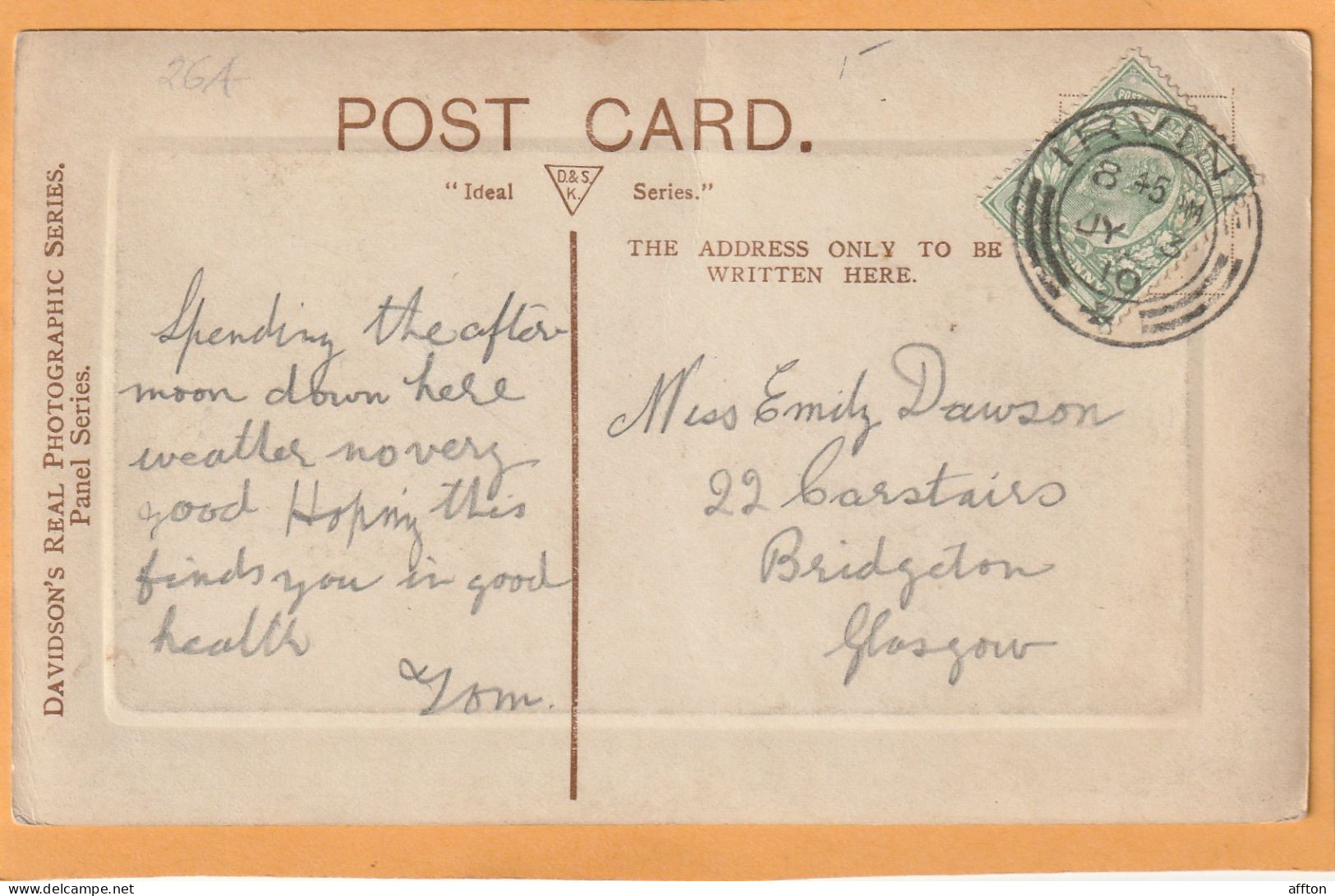Irvine UK 1910 Postcard - Ayrshire