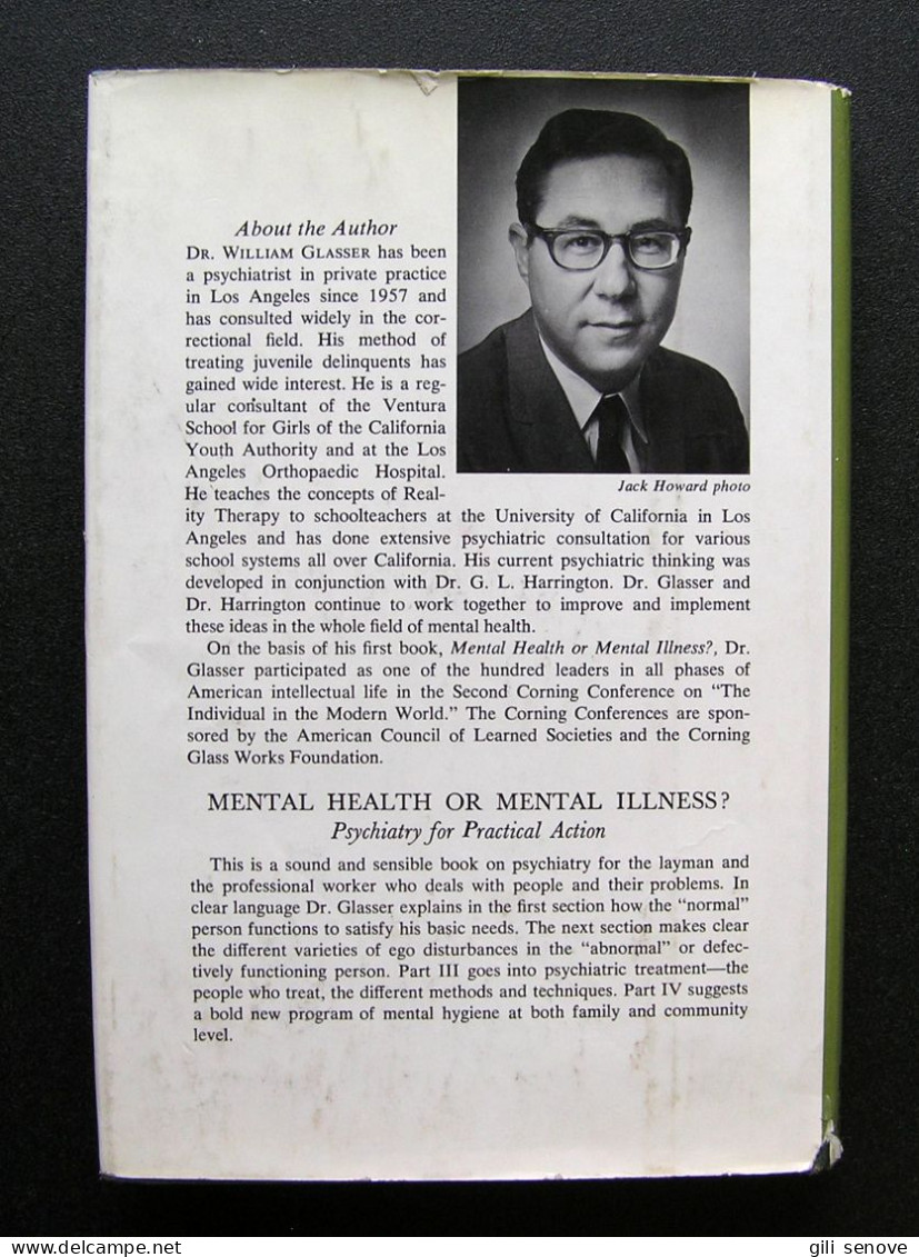 Reality Therapy: A New Approach To Psychiatry Glasser, W. 1965 - Psicología