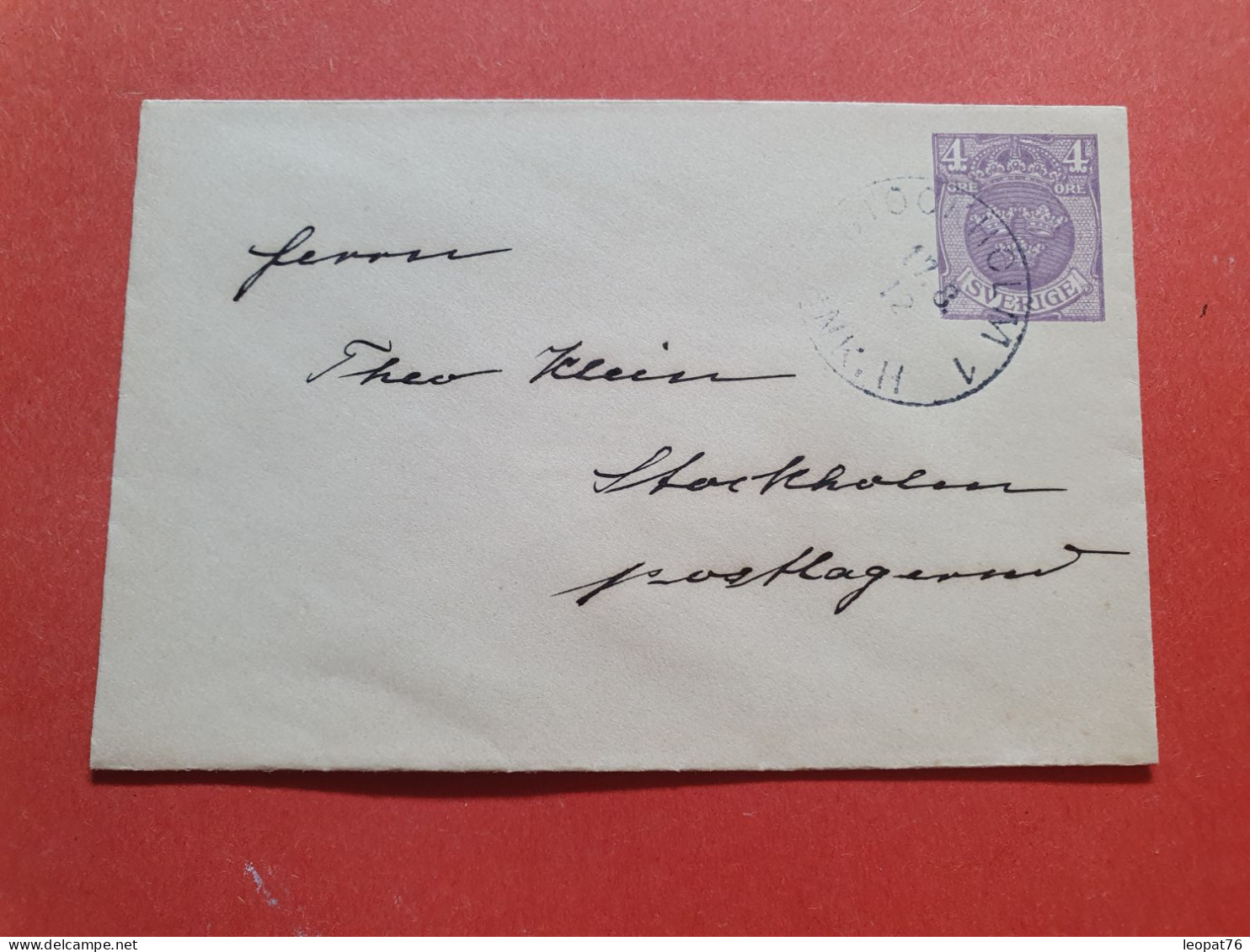 Suède - Entier Postal De Stockholm En 1912  - Réf J 218 - Ganzsachen