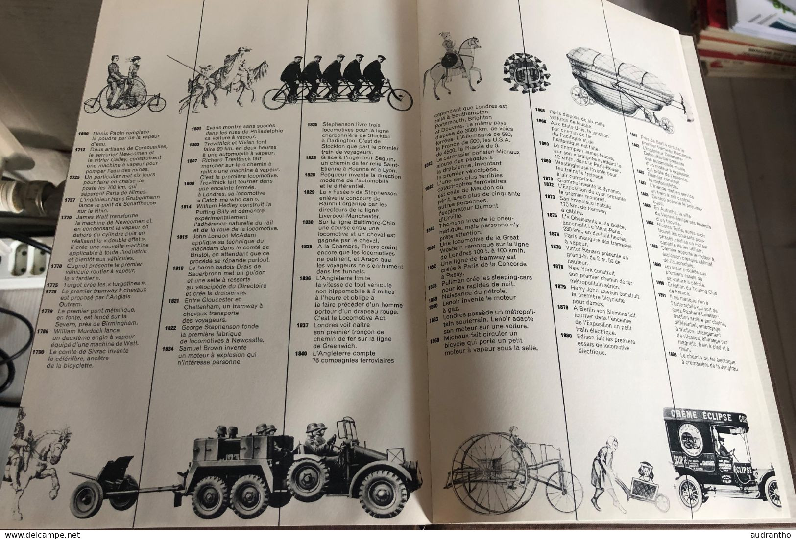 livre Histoire de la locomotive terrestre Maurice fabre 1964