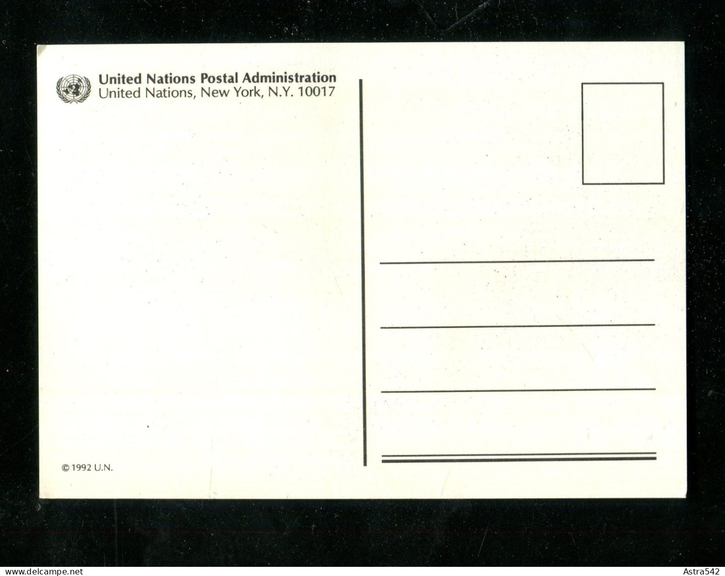 "UNO-N.Y." 1992, Mi. 629-632 4er-Block Maximumkarte (16501) - Maximumkarten