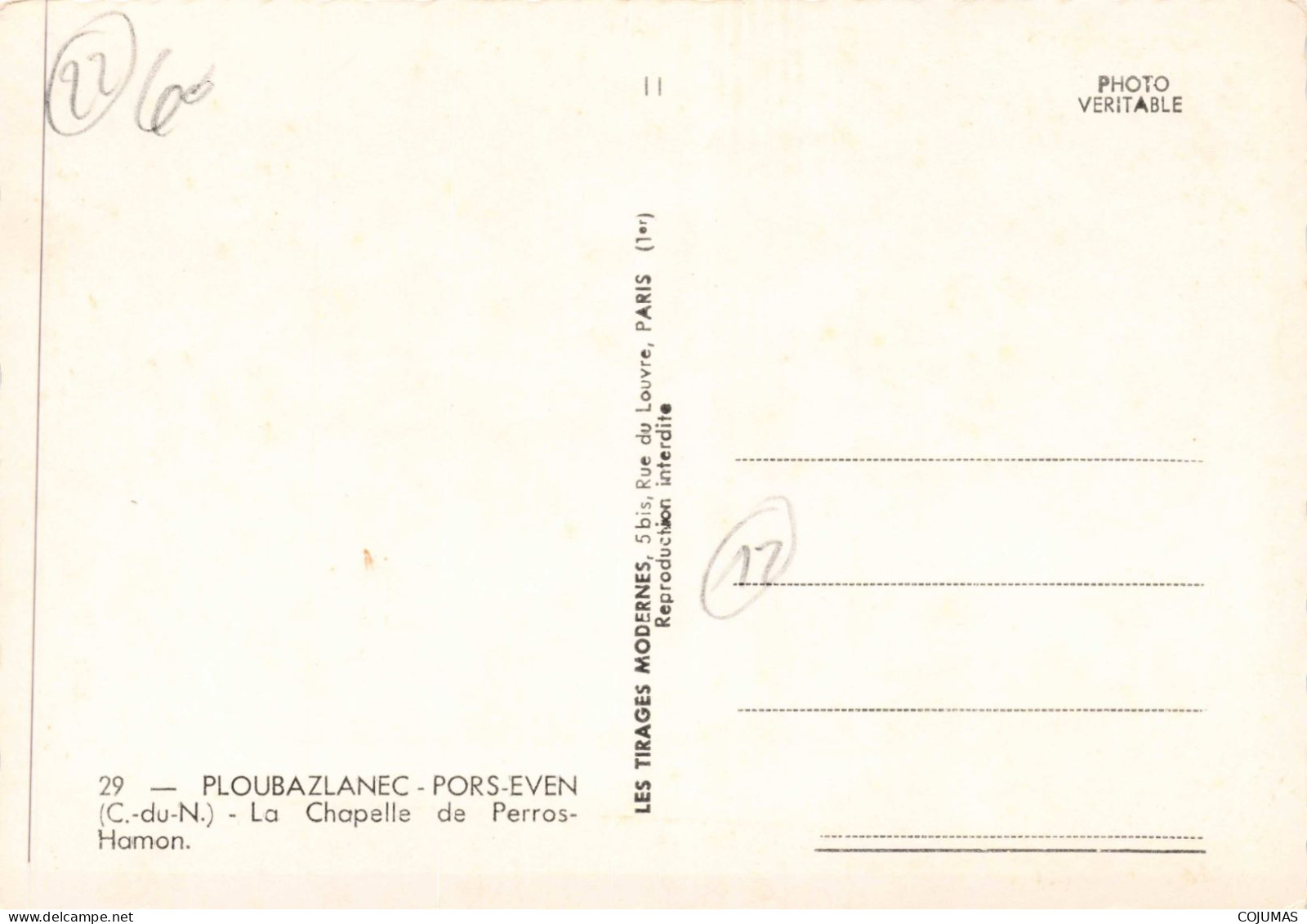 22 - PLOUBAZLANEC - S18315 - La Chapelle De Perros Hamon - CPSM 15x10 Cm - Ploubazlanec