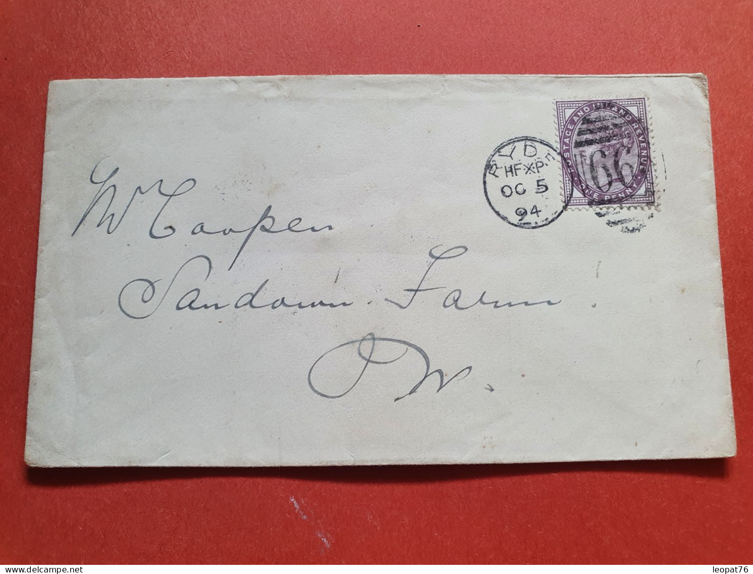 GB - Enveloppe De Ryde (  île De Wight ) Pour Sandown En 1894 - Réf J 223 - Lettres & Documents