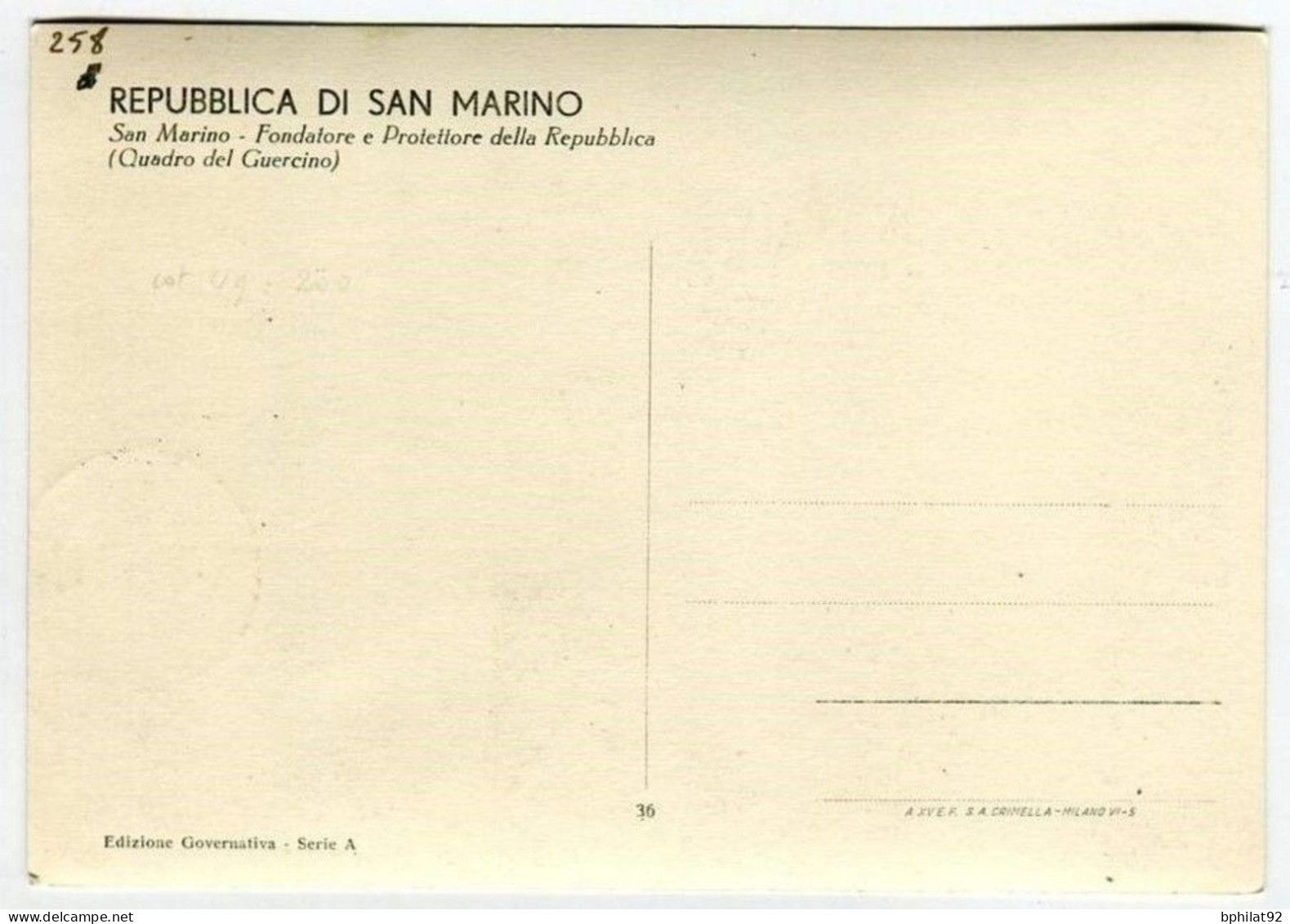 !!! CARTE MAXIMUM 20 L DE SAINT MARIN CACHET DE 1947 - Briefe U. Dokumente