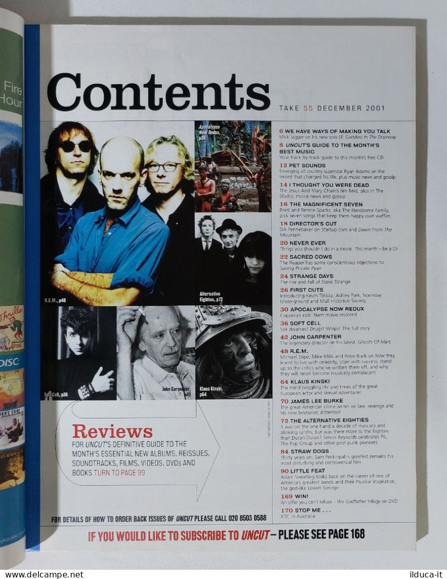 I115422 UNCUT N. 55 Dicembre 2001 (Ver. UK) - REM / MIck Jagger / Mad Max - Other & Unclassified