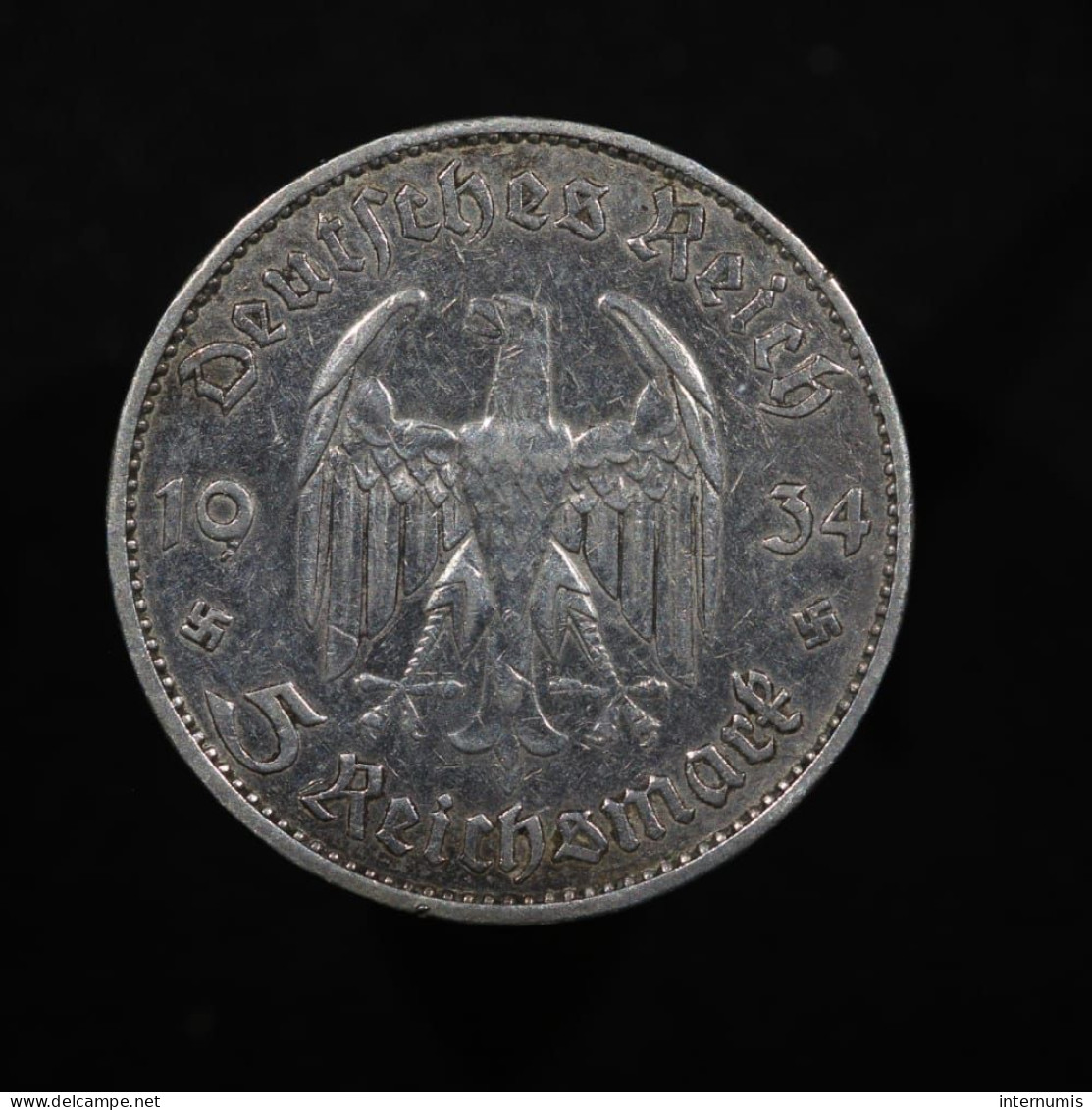 Allemagne / Germany, Potsdam, 5 Reichsmark, 1934, J - Hamburg, Argent (Silver), TTB (EF), KM#83, Schön#83 - 5 Reichsmark