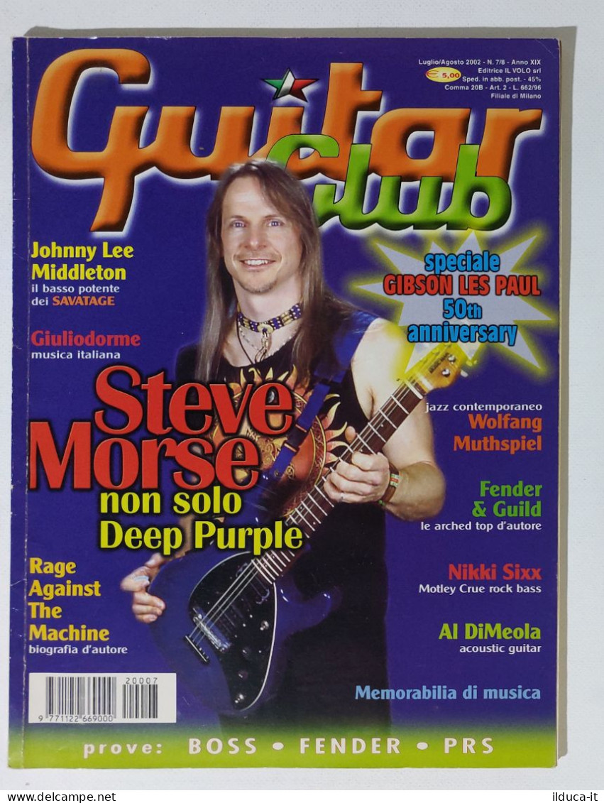 I115432 GUITAR CLUB 2002 A. XIX N. 7/8 - Steve Morse / Gibson Les Paul - Musica