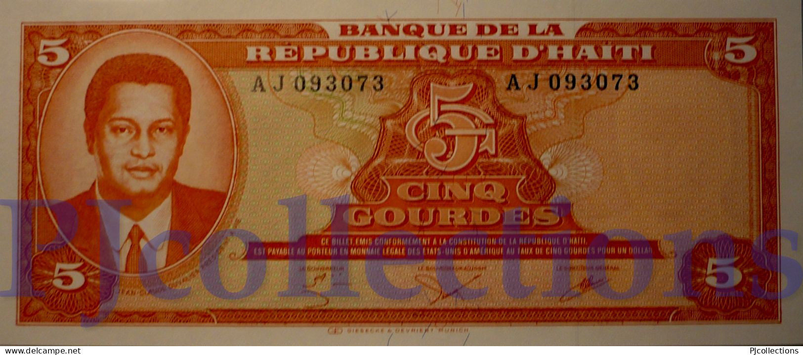 HAITI 5 GOURDES 1985 PICK 241a UNC - Haïti