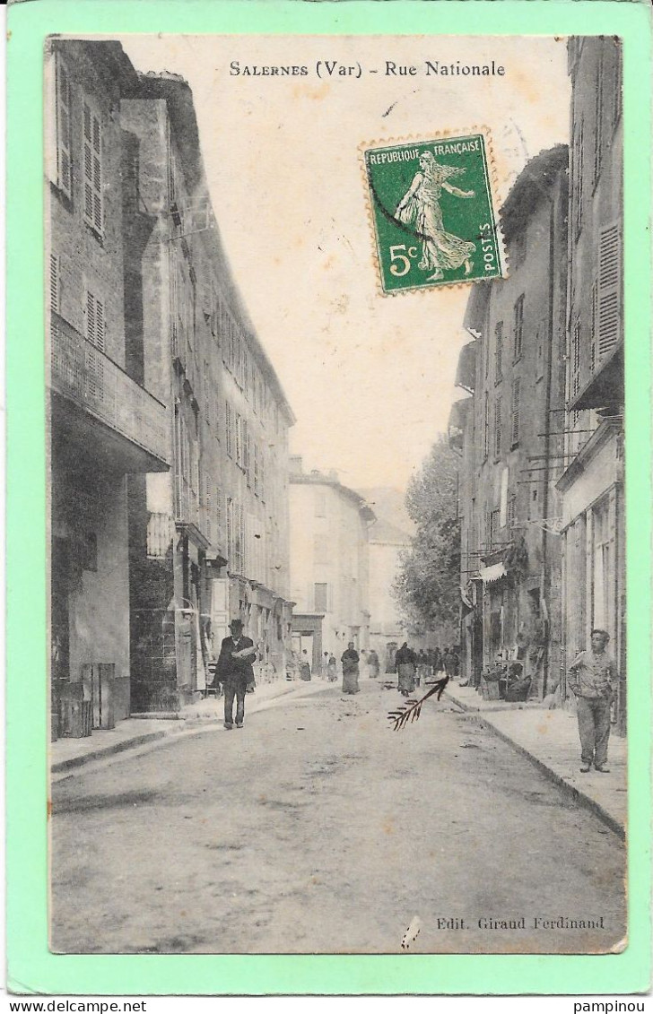 83 SALERNES - Rue Nationale - Animée - Salernes