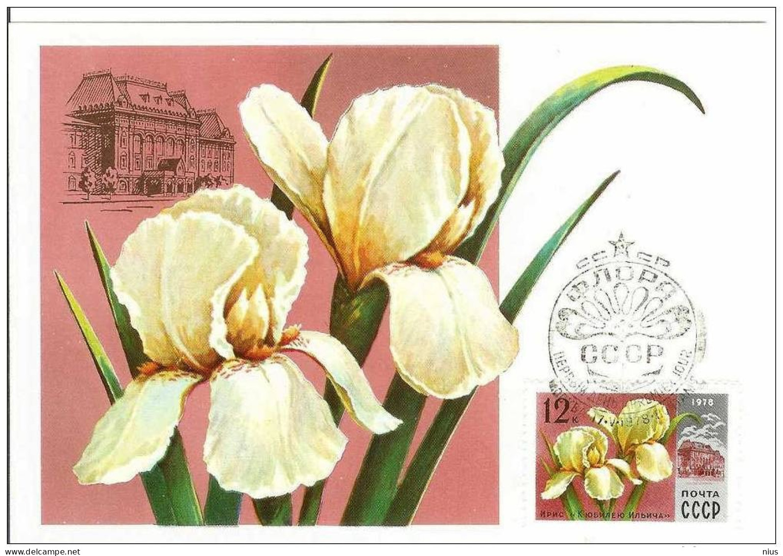 Russia USSR 1978 MC X5 Flora Flowers Flower Maximum Cards - Cartes Maximum