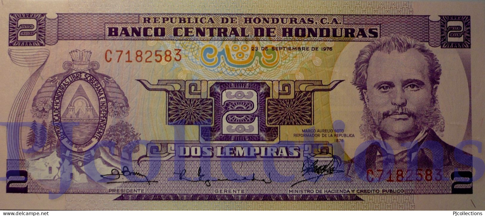 HONDURAS 2 LEMPIRAS 1976 PICK 61 AU/UNC - Honduras