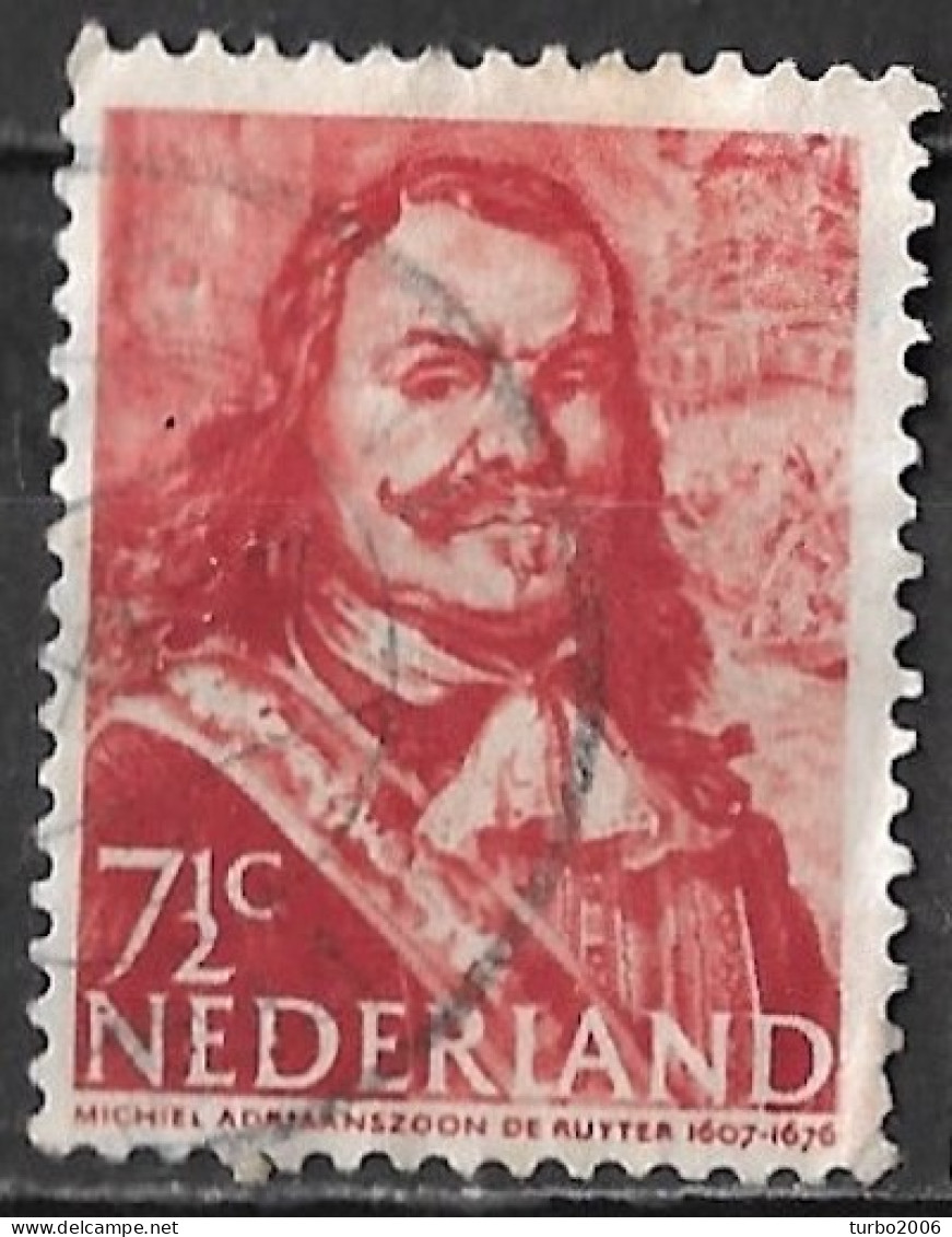 Afwijking Rode Vlekken Bij NEDE In Nederland In 1943-44 Zeehelden 7½ Cent Roodbruin NVPH 412 - Variétés Et Curiosités