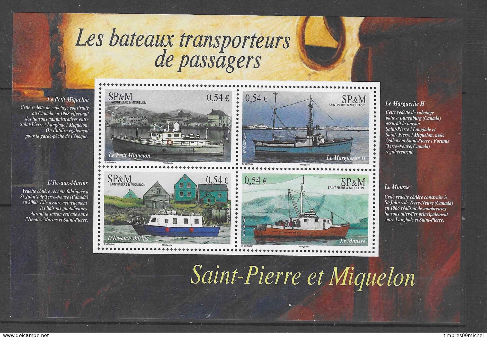 Saint-Pierre-et-Miquelon  BF N° 12** Neuf Sans Charnière - Blocchi & Foglietti