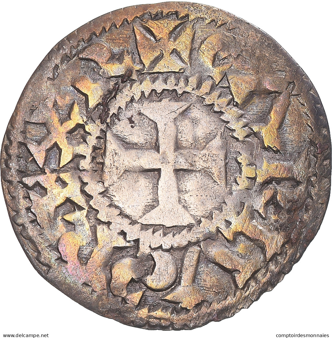 Monnaie, France, Poitou, Charles II Le Chauve, Denier, Melle, Type Immobilisé - Sonstige & Ohne Zuordnung
