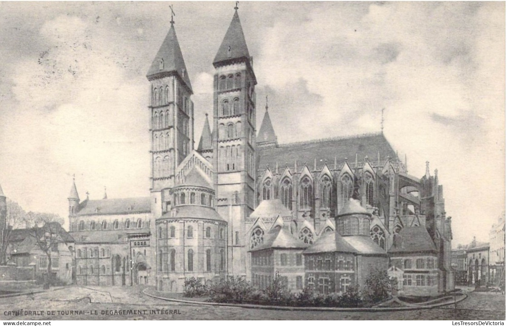 BELGIQUE - Cathédrale De Tournai - Le Dégagement Intégral - Carte Postale Ancienne - Tournai