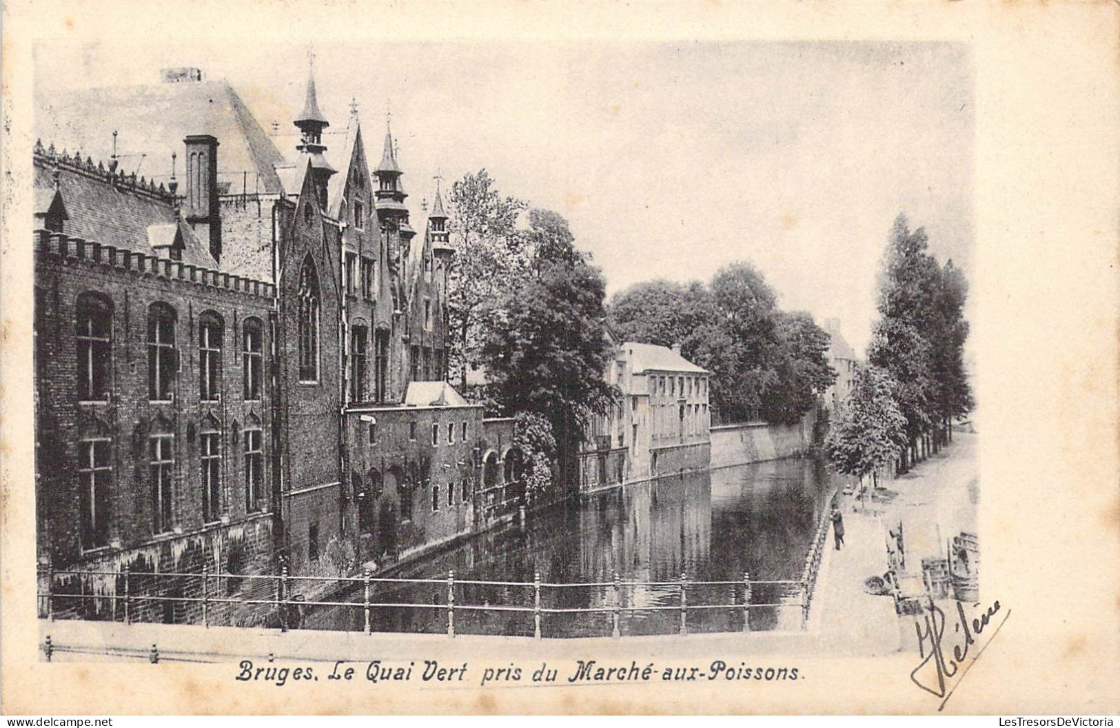 BELGIQUE - Bruges - Le Quai Vert Pris Du Marché-aux-Poissons - Carte Postale Ancienne - Brugge