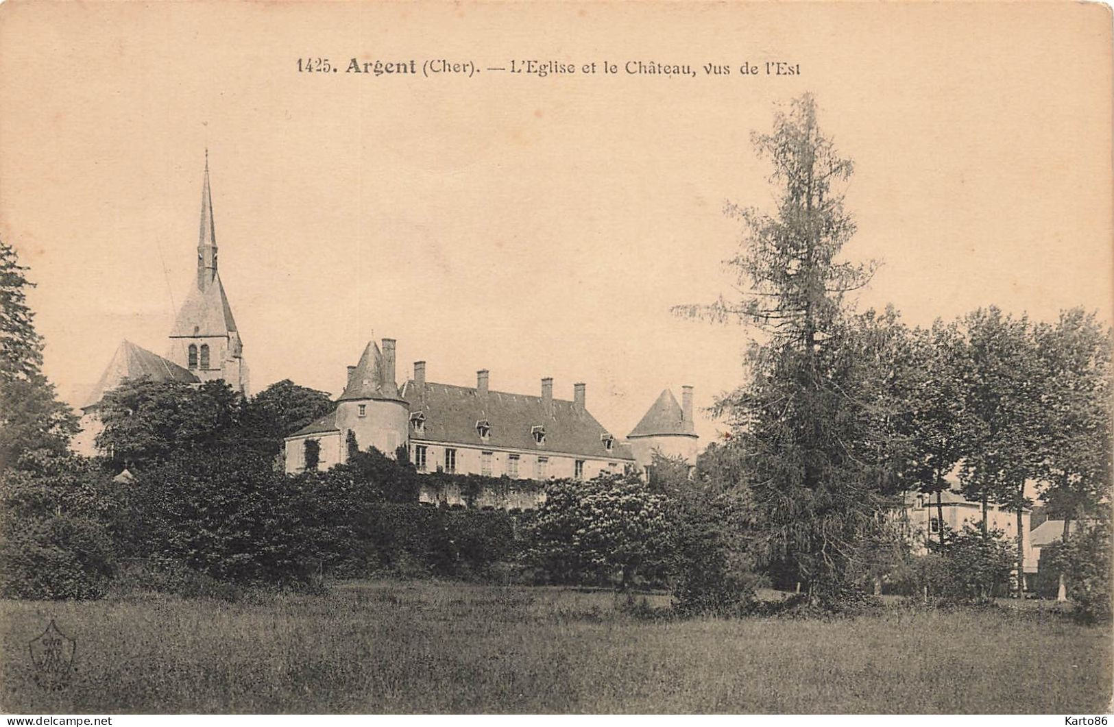 Argent * L'église Et Le Château , Vus De L'est - Argent-sur-Sauldre