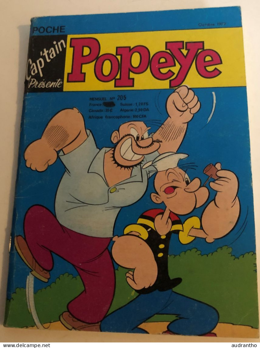 3 Bd De Poche Captain Présente POPEYE N°120 - N°205 - N°208 - Années 1980 - 1979 - 1972 - Lotti E Stock Libri