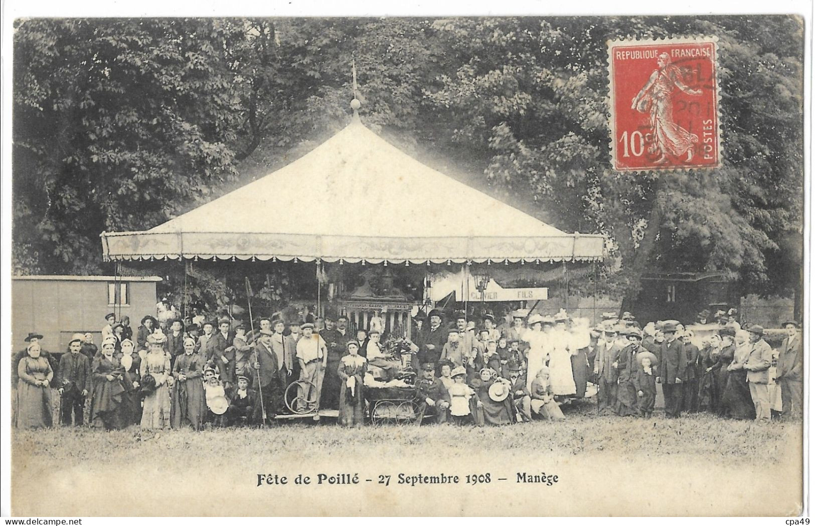 37    FETE   DE   POILLE   27   SEPTEMBRE   1908    MANEGE - Autres & Non Classés