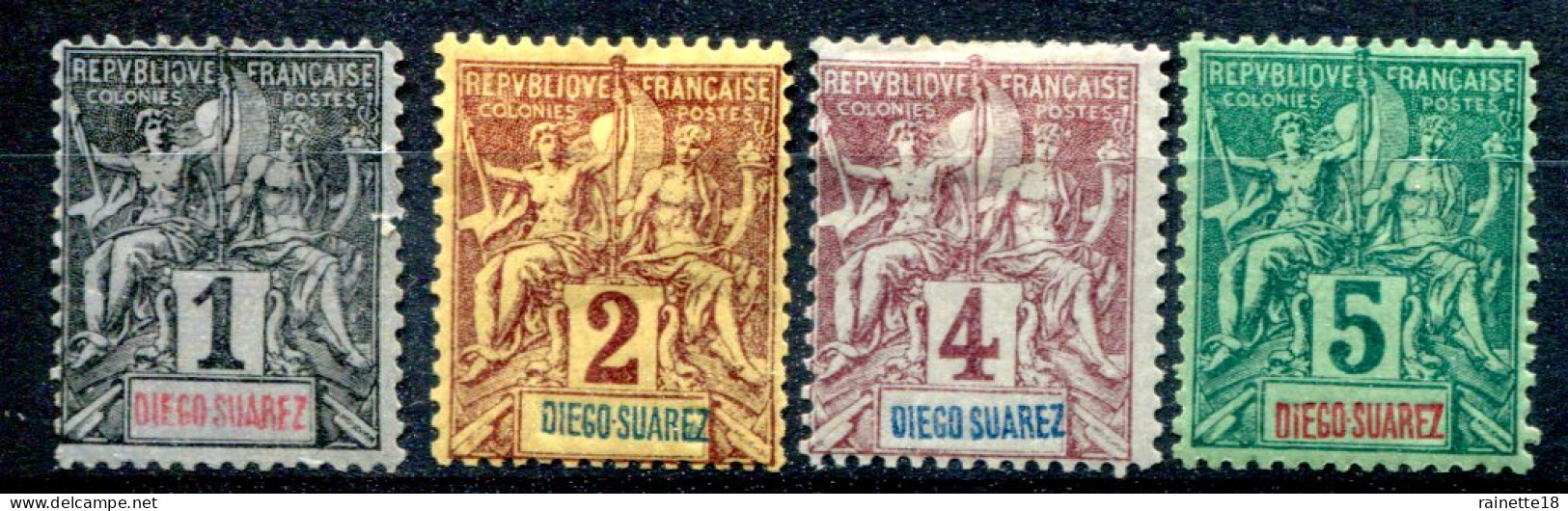 Diego Suarez         38/41 * - Unused Stamps
