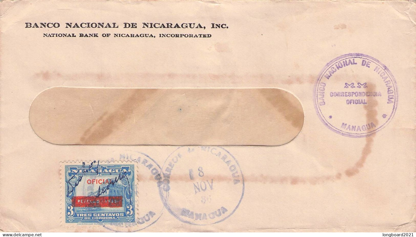 NICARAGUA - LETTER MANAGUA 1936  /*107 - Nicaragua