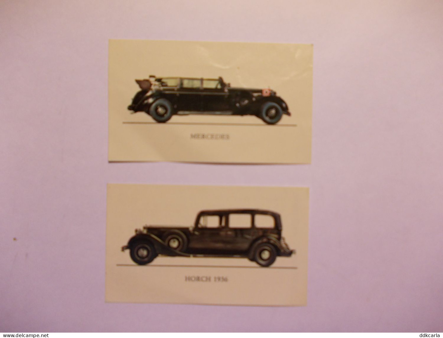 2 Chromo's Van Oldtimer Auto's - Jubilé - Auto's Toen... - Vieux Tacots - Other & Unclassified