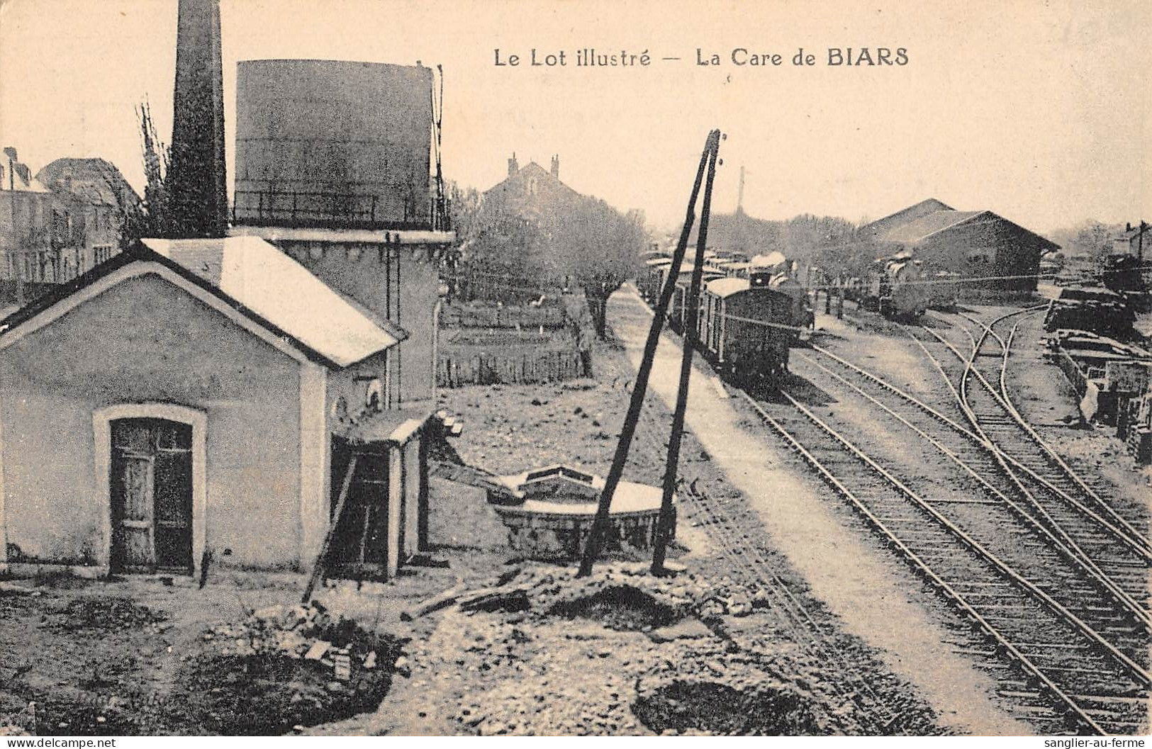 CPA 46 LA GARE DE BIARS / TRAIN / CPA RARE - Autres & Non Classés