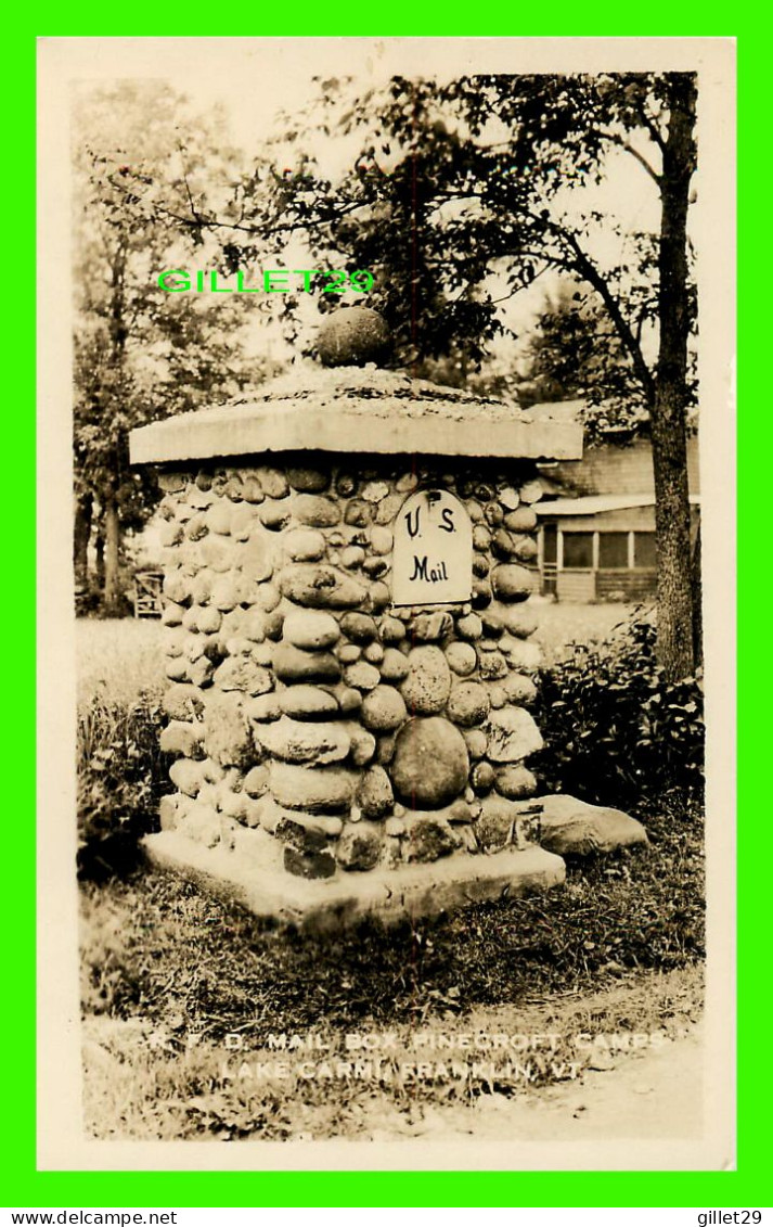 FRANKLIN, VT - R. F. D. MAIL BOX - PINECROFT CAMPS, LAKE CARMI - DUPONT DEFENDER - CARTE PHOTO - - Otros & Sin Clasificación