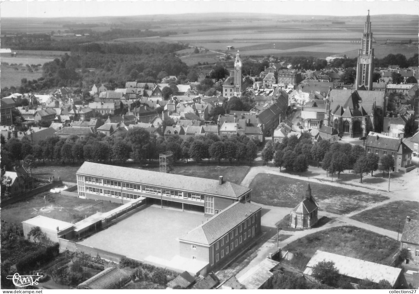 80-ROYE- GROUPE SCOLAIRE VUE AERIENNE - Roye