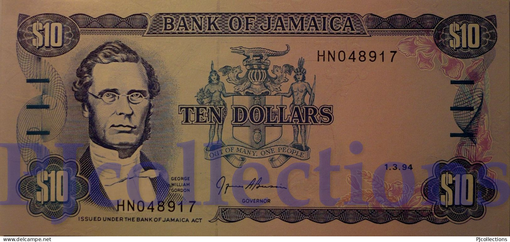 JAMAICA 10 DOLLARS 1994 PICK 71e UNC - Jamaique