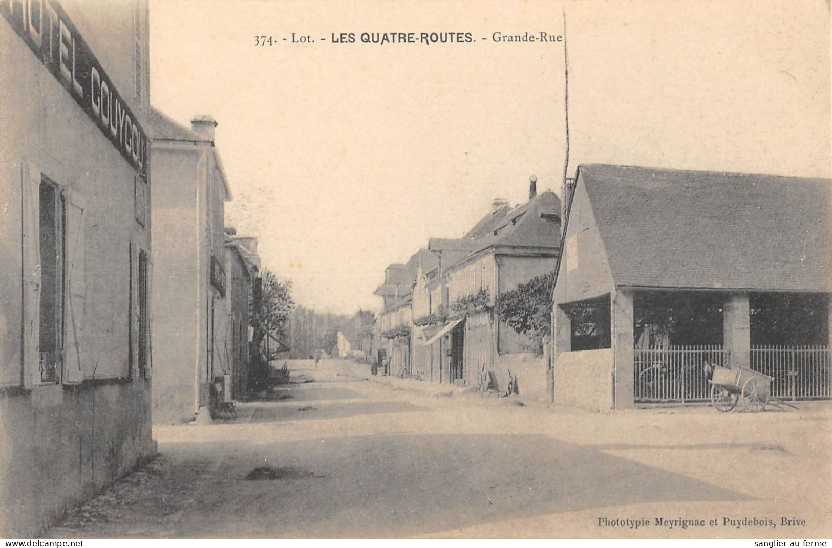 CPA 46 LES QUATRE ROUTES GRANDE RUE - Sonstige & Ohne Zuordnung