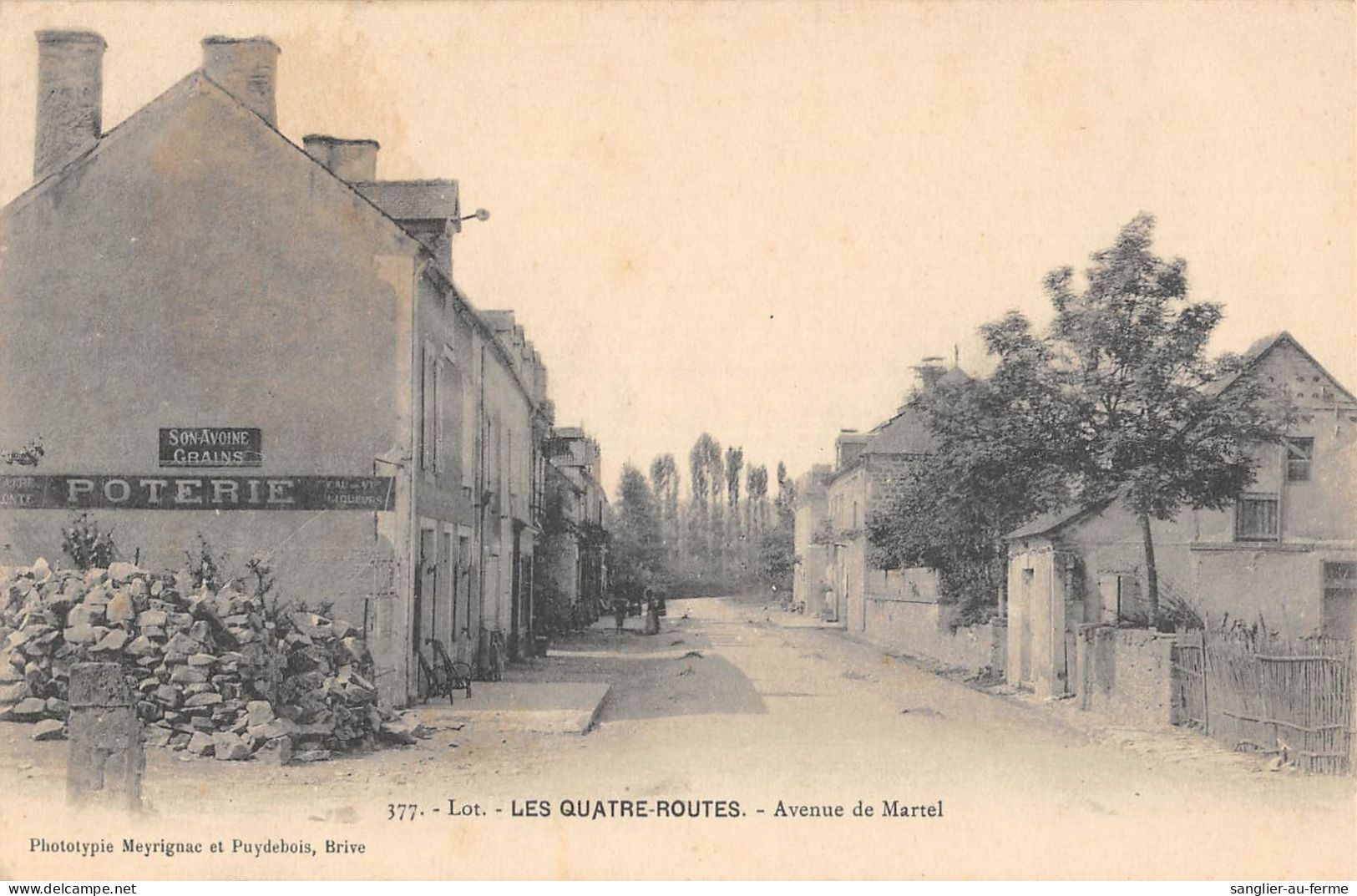 CPA 46 LES QUATRE ROUTES AVENUE DE MARTEL - Sonstige & Ohne Zuordnung