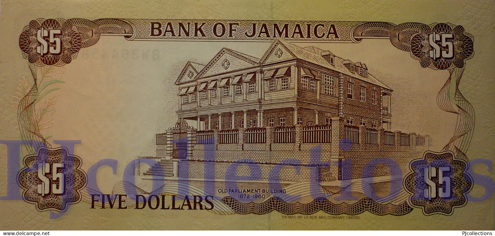 JAMAICA 5 DOLLARS 1991 PICK 70d AU - Jamaica