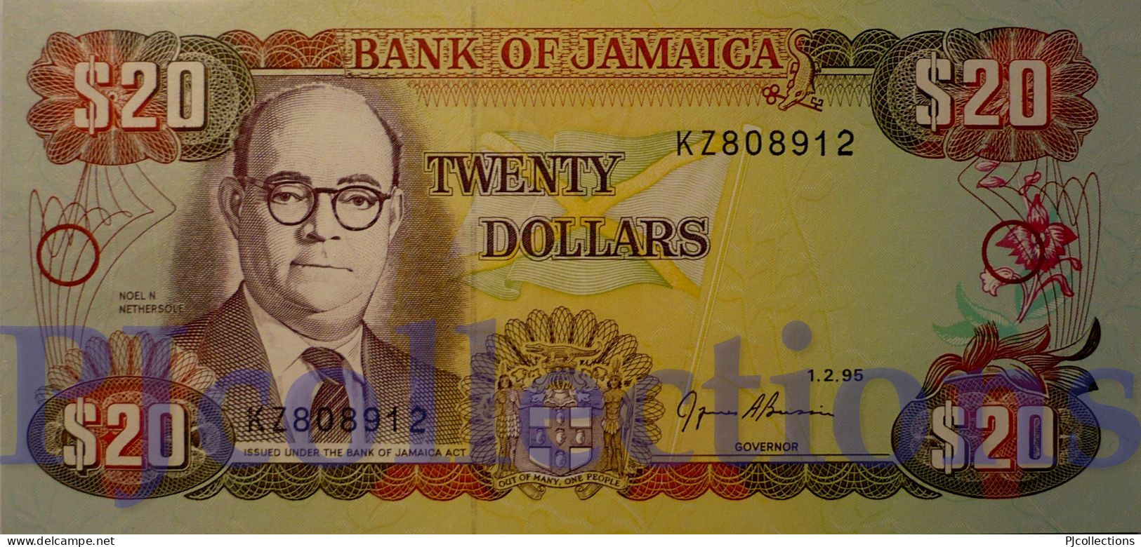 JAMAICA 20 DOLLARS 1995 PICK 72e UNC - Jamaica