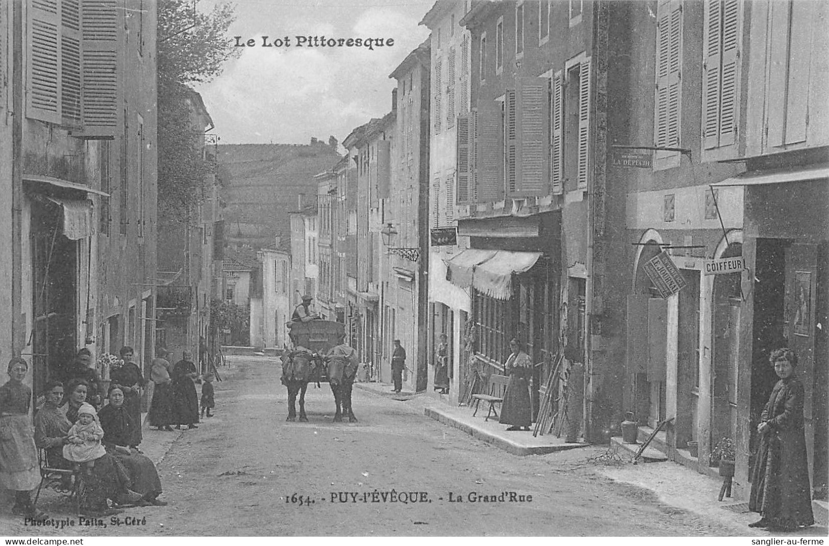 CPA 46 PUY L'EVEQUE LA GRAND RUE - Sonstige & Ohne Zuordnung