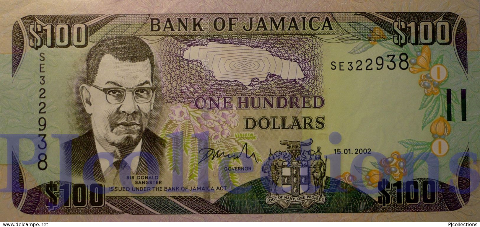 JAMAICA 100 DOLLARS 2002 PICK 80b AU/UNC - Jamaique