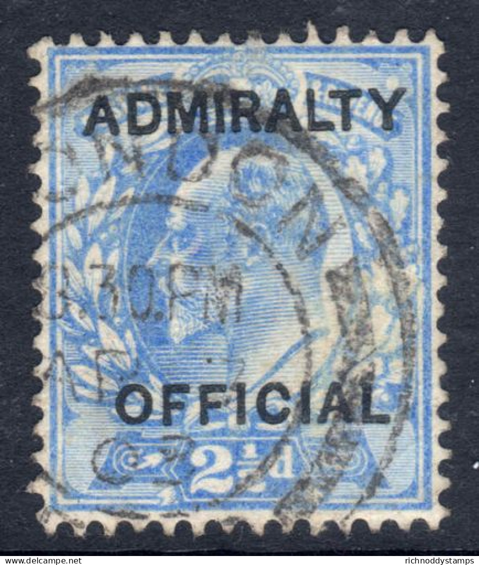 1903 2&#189;d Admiralty Official Fine Used.  - Service