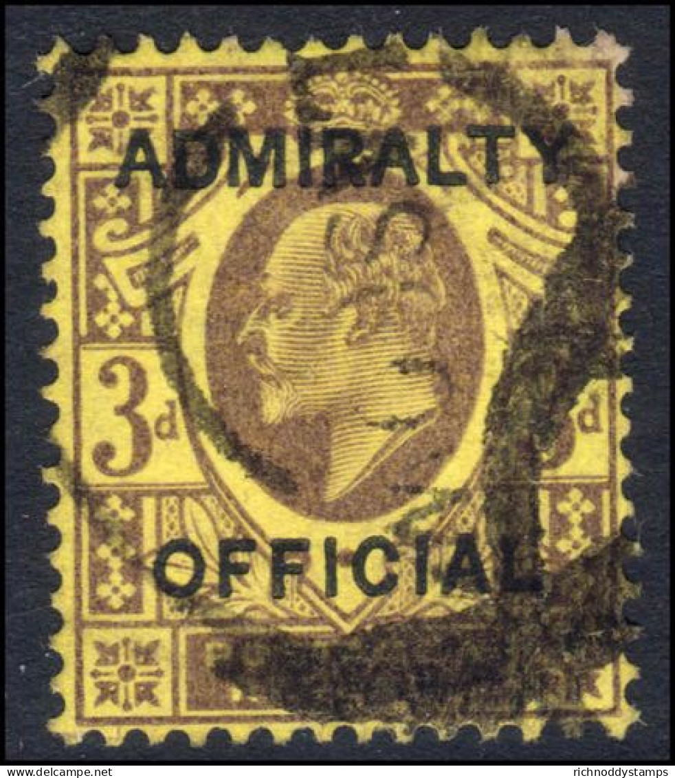 1903 3d Admiralty Official Used. - Dienstzegels