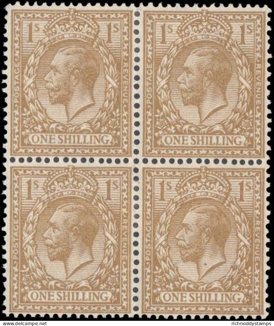 1924-26 1sh Block Cypher Block Of 4 Fine Lightly Mounted Mint. - Ungebraucht