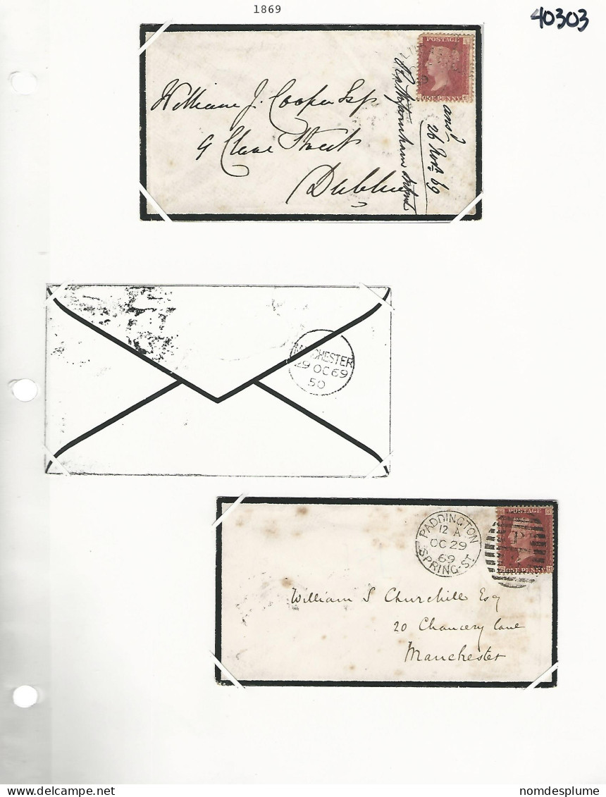 40303 ) GB UK Cover  Exhibition Page  1869 X4 - Lettres & Documents